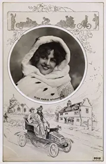 Starring Prints: Inset circular portrait photograph of Miss Marie Studholme