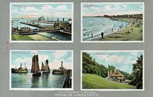 Sparrows Prints: Four inset views of Lowestoft, Suffolk