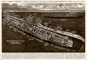Inside a British submarine by G. H. Davis