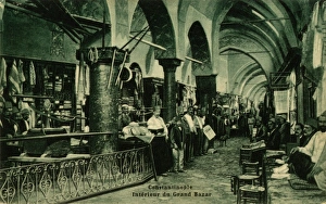 Inside the Great Bazaar, Constantinople, Turkey Inside the Great Bazaar, Constantinople, Turkey