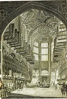 Vaulted Prints: Inside Henry VII Chapel, Westminster Abbey, London