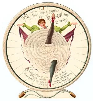 Inside a pop-up Christmas card
