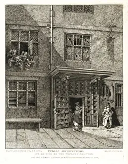 Cheapside Prints: Inside view of the Poultry Compter, 1811