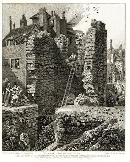 C18th Prints: Inside view of the Watch Tower discovered