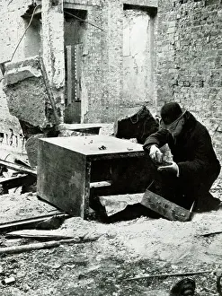 Inspecting Blitz bomb damage, Christie's Auctioneers, WW2