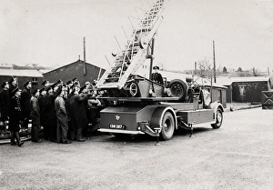 Volunteering Gallery: Inspecting a new turntable ladder