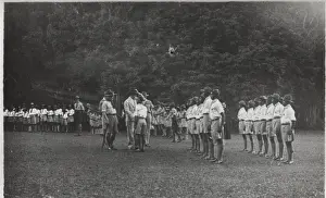 Inspection of boy scouts, Reduit, Mauritius