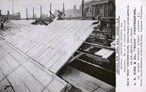 Installation Collection: Installing Fireproof slabs on the roof of Chelsea Town Hall