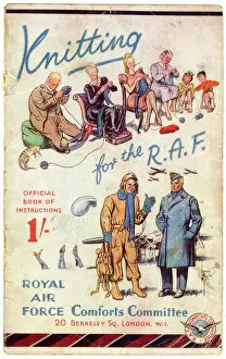 Images Dated 17th August 2017: Instruction booklet, Knitting for the RAF, WW2