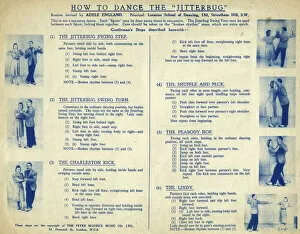 Images Dated 11th August 2016: Instruction sheet, How to Dance the Jitterbug