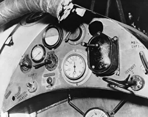 Dials Gallery: Instrument panel, Brandenburg DI fighter plane, WW1