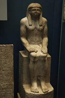 Abdominal Collection: Intefs seated statue. Egypt