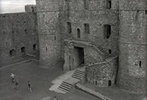 Interior of the 13th century Harlech Castle, Gwynedd, Wales