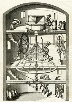 Turning Prints: Interior of a 16th century mill