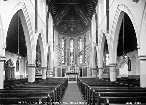 Ballymena Collection: Interior, All Saints Church, R. C. Ballymena