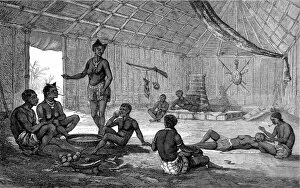 Interior of an Ashanti hut sketched before the 2nd Ashanti W