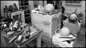 Abstract Prints: Interior of Barbara Hepworths studio, St Ives, Cornwall