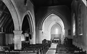 Seaford Prints: Interior of Bishopstone Church