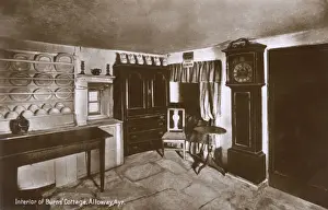 Sideboard Prints: Interior of Burns Cottage, Alloway, Ayr, Scotland