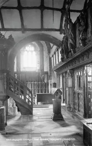 Carvings Prints: Interior of Busland Church - The Tower Transept