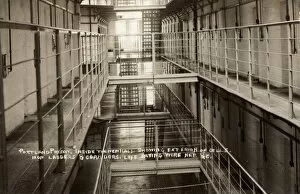 Interior of cell block at Portland Prison, Dorset