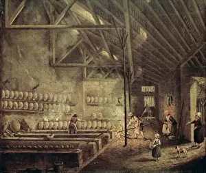 Potters Prints: Interior of a cellar. French School. 18th c