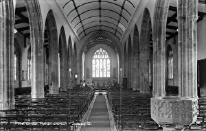 Chard Prints: Interior of Chard Parish Church