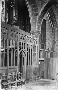 Craftsmanship Prints: Interior of Chesterfield Church with 15th Century Screen