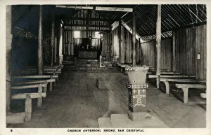 Images Dated 18th October 2019: Interior of church, Heuru, San Cristobal, Solomon Islands