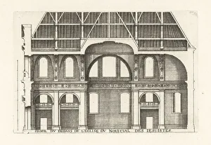 Blueprint Prints: Interior of the Church of the Jesuit Novitiate, Paris