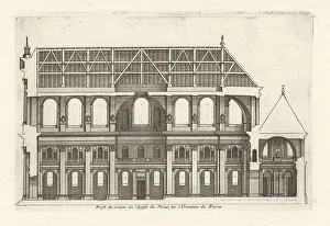 Blueprint Prints: Interior of the Church of the Oratoire du Louvre, Paris