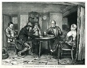 Interior of cottage at Wellesbourne 1872