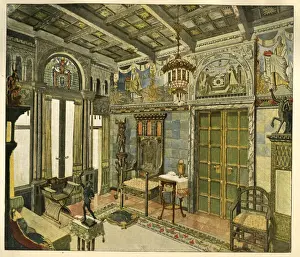 Bulgaria Prints: Interior design for the princely castle in Sofia, Bulgaria