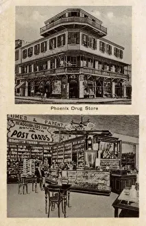 Souvenirs Prints: Interior and Exterior, Phoenix Drug Store, Hamilton, Bermuda