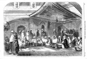 Worshipping Collection: Interior of Golden Temple at Amritsar, 1858