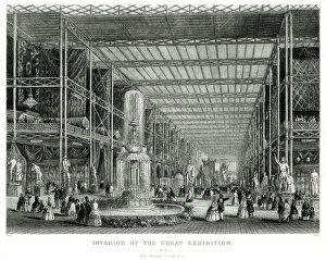 Images Dated 16th October 2018: Interior of The Great Exhibition 1851