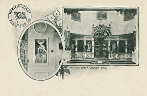 Alaskan Gallery: Interior of the Greek Church at Sitka, Alaska, USA