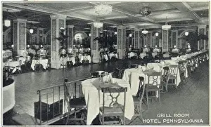 Interior of the Grill Room in the Hotel Pennsylvania, New Yo