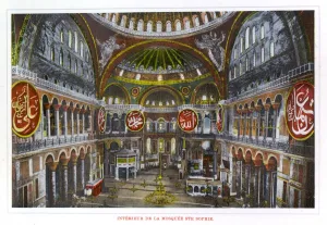 Ayasofya Prints: The interior of the Hagia Sophia in Istanbul