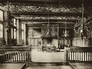Interior Hall in the Town Hall, Mons, Belgium