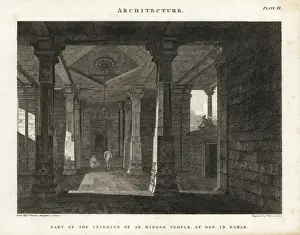 Part of the interior of a Hindu temple at Deo in Bahar
