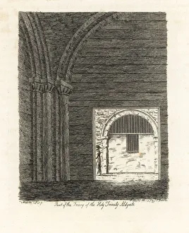 Antiquary Prints: Interior of the Holy Trinity Priory, Aldgate, London, 1807