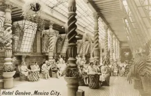 The interior of the Hotel Geneve, Mexico City, Mexico