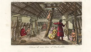 Aleut Gallery: Interior of a house in Unalaska