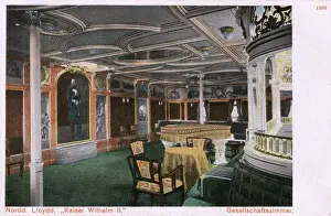 Lounge Prints: Interior of The Kaiser Wilhelm II ocean liner (4 / 4)