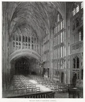 Interior of the Lady Chapel of Gloucester Cathedral. Date: 1897 Interior of the Lady Chapel of Gloucester Cathedral. Date: 1897
