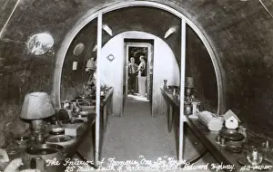 Redwood Prints: Interior of One Log House, Redwood, California, USA