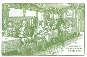 Interior of a Midland Railway Dining Car