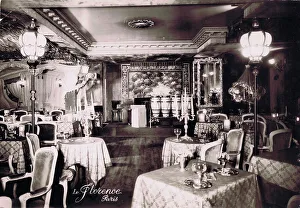 Montmartre Prints: The interior of the Montmarte nightclub, Chez Florence