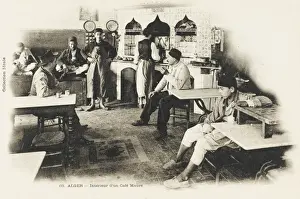 Drinkers Prints: Interior of a Moorish Cafe - Algiers